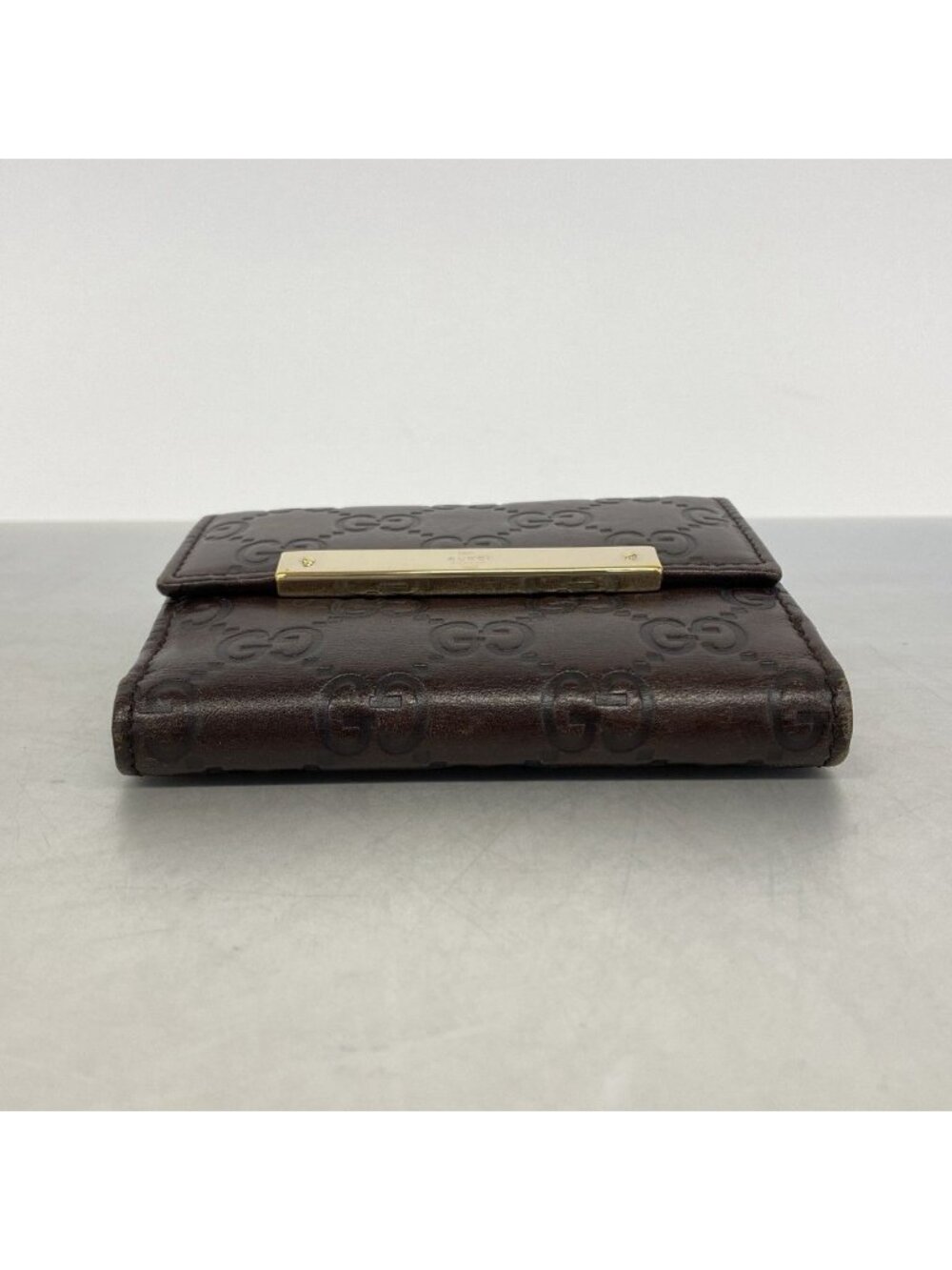 Gucci Wallet Guccissima Leather Brown Champagne Gold - Picture 2 of 8